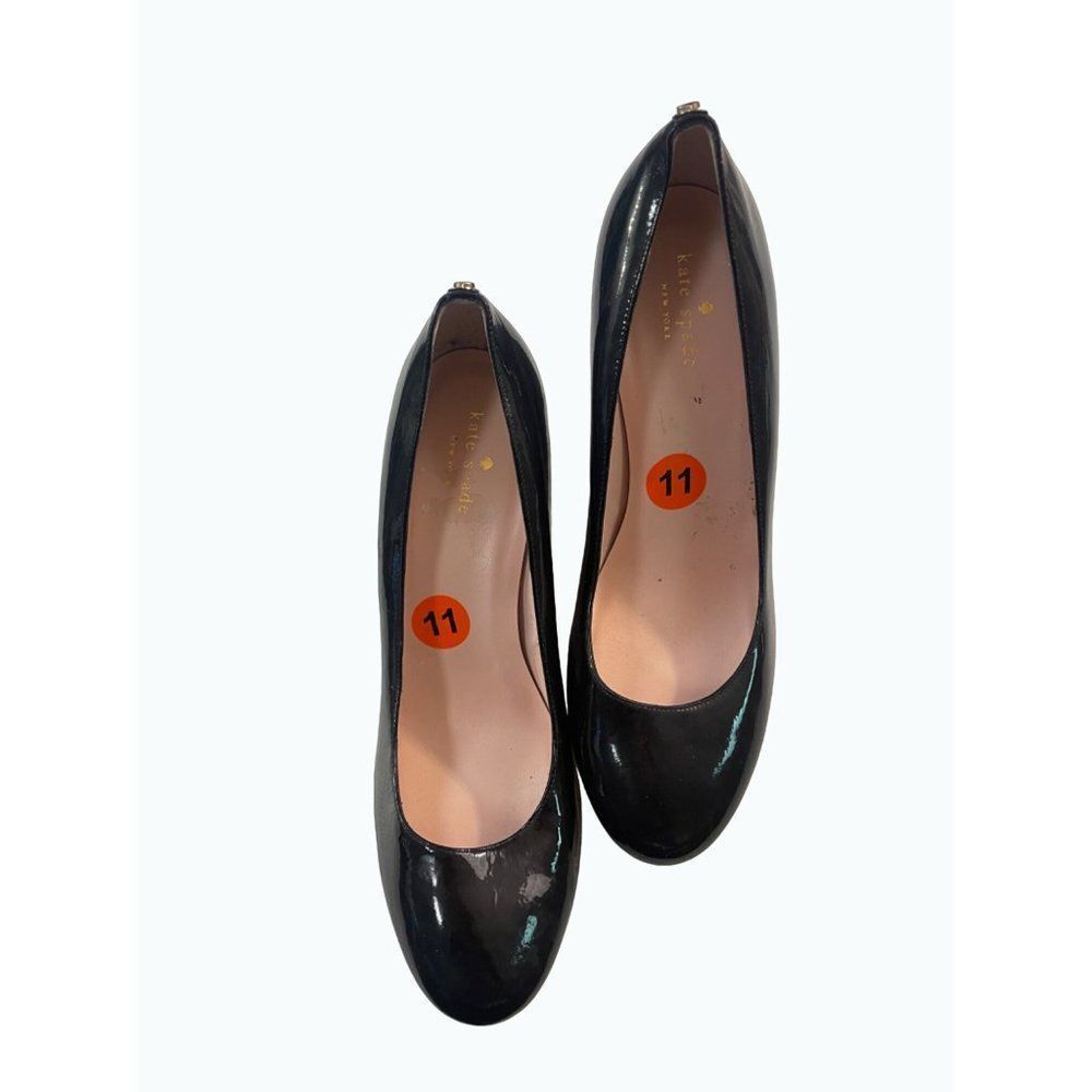 Kate Spade Black Patent Leather wedge Shoes size 111